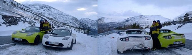 Tesla Roadster i Narvik