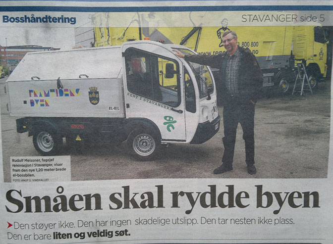 Stavangers elektriske søppelbil