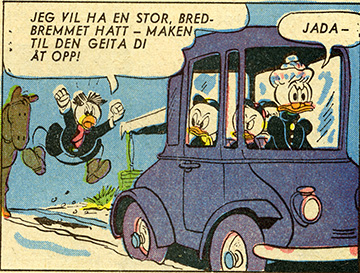 Bestemor Duck slik hun fremsto for norske Donald-lesere i 1960